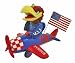 Kansas Jayhawks NCAA Mascot Airplane Resin Ornament