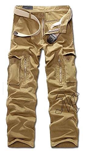 MR. R Men's Durable Multi-pocket Relaxed Fit Solid / Camo Cargo Pants