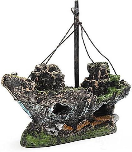 2015, New Brand Aquarium Decoration Pirate Ship Boat For fish Tank Resin Ornament set11