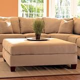 Canyon Ottoman (Microsuede Camel) (20H x 52W x 52D)