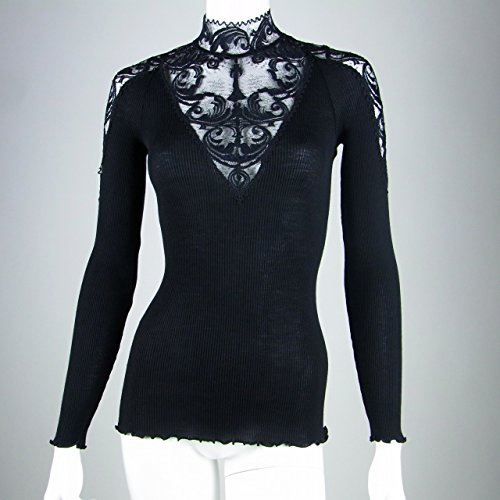 ＜Oscalito／オスカリート＞ デザインカットソー／リバーレース マクラメ（ウール70% シルク30%） No.658386