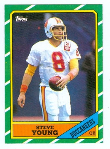 Steve Young Football card 1986 Topps #374 (Tampa Bay Buccaneers) Rookie Card