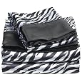 Divatex Home Fashions Royal Opulence Satin Sheet Set Zebra Queen