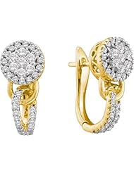 0.76CTW DIAMOND FLOWER HOOPS