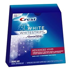 Crest 3D White Advanced Vivid Whitestrips, 14 Pouches Containing Upper/Lower Strips (28 Total Strips)