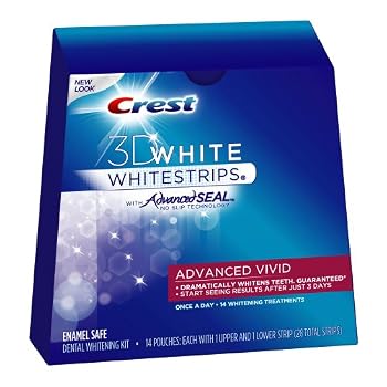 Set A Shopping Price Drop Alert For Crest 3D White Advanced Vivid Whitestrips, 14 Pouches Containing Upper/Lower Strips (28 Total Strips)