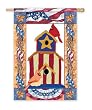 Patriotic Birdhouse Artistic Blends Regular Size Applique Flag Patriotic Birdhouse Artistic Blends Regular Size Applique Flag