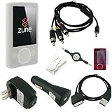 Microsoft Zune 80GB / 120GB Silicone Skin (CLEAR) w/ AV Audio Visual / Video Cable, USB 2in1 Sync and Charging Cable along with universal USB Car and Wall / Travel Chargers, Screen Guard / Protector and a Auxiliary 3.5mm to 3.5mm MP3 Jack Cable Microsoft Zune 80GB / 120GB Silicone Skin (CLEAR) w/ AV Audio Visual / Video Cable, USB 2in1 Sync and Charging Cable along with universal USB Car and Wall / Travel Chargers, Screen Guard / Protector and a Auxiliary 3.5mm to 3.5mm MP3 Jack Cable
