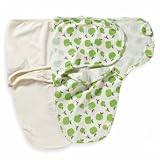 Summer Infant SwaddleMe Organic Cotton, 7-14 Lbs, Small-Medium, Apple and Ivory