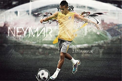 Fashiontopdearls Fashion Cool Neymar Jr FC Barcelona Poster HD HOME WALL Decor Custom Art Deco unframed -1796 size (inch):24x35