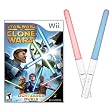 Wii Star Wars The Clone Wars PLUS Dreamgear Dual Swords for Wii COMBO