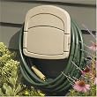 Suncast Deluxe Garden Hose Hangout with 150-Foot Hose Capacity And Enclosed Storage Compartment, Taupe DHH150