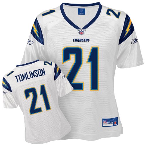 Reebok San Diego Chargers LaDainian Tomlinson Women's Replica White Jersey Extra Large