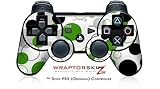 Sony PS3 Controller Skin Lots of Dots Green on White