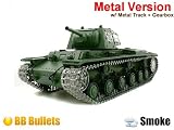 1/16 Russian KV-1s Ehkranami Airsoft RC Battle Tank w/ Sound & Smoking (Upgrade Version w/ Metal Gear & Tracks)