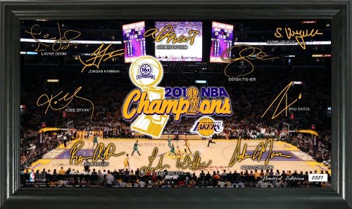 Highland Mint Los Angeles Lakers 2010 Nba Finals Champions Signature Court