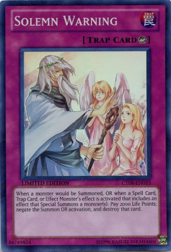 Yu-Gi-Oh - Solemn Warning CT08-EN015 - 2011 Collectors Tins - Limited Edition - Super Rare Yu-Gi-Oh - Solemn Warning CT08-EN015 - 2011 Collectors Tins - Limited Edition - Super Rare