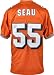 Junior Seau Autographed Jersey | Details: Miami Dolphins, Orange