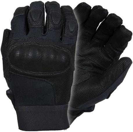 Damascus DMZ33 Nitro Hard Knuckle Gloves with Digital Leather and Kevlar, Black, Small