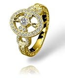 Jewelry : Oval Scroll Diamond Pave Ring