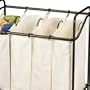 Household Essentials 3477 Rolling 4-Bag Laundry Sorter