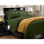 Pinzon 160-Gram Solid Flannel Twin Duvet Cover, Olive