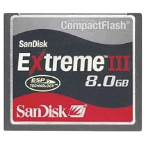 SanDisk 8 GB Extreme III CF Card SDCFX3-008G-A31 (Retail Package)
