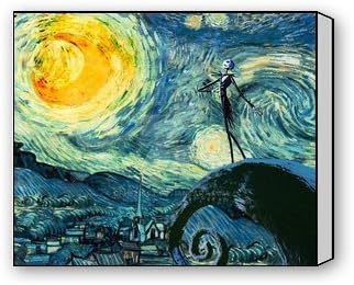 ArtShop Gallery Wrapped jack Skellington The Nightmare Before Christmas Custom Modern Art Painting Wall Decor Canvas Print