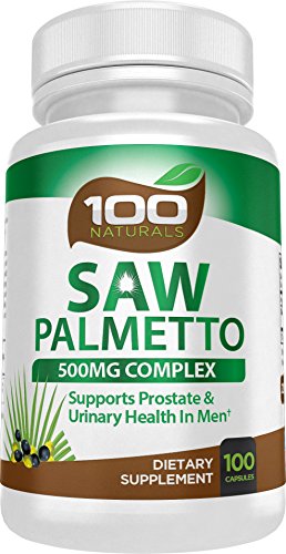 100 Naturals Saw Palmetto Capsule- 500mg Berry Extract- For Prostate & Urinary Health, Hair Loss Benefits (100 caps)