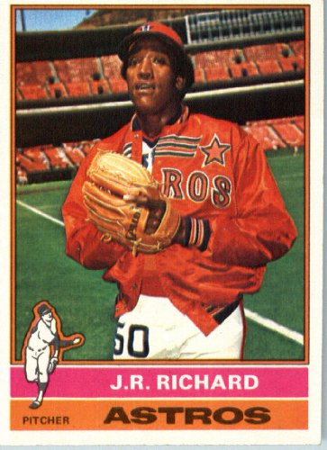 1976 Topps #625 J.R. Richard Houston Astros Baseball Card In a Protective Screwdown Display Case