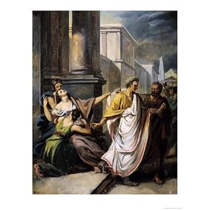 Julius Caesar on His Way to the Senate on the Ides of March Stretched Canvas Poster Print