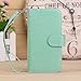 Lumsing Pattern Leather with Stand Flip Smart Wallet Case for Apple iPhone 6 - Mint