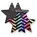 Nippies Black Sequins Metallic Rainbow Star Waterproof Nipple Cover Pasties