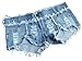 VIGVOG Women Low Waist Rivet Denim Short Aysm Hem Hot Night Pant
