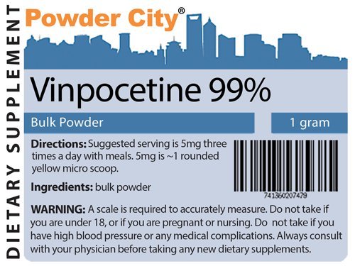 Powder City Vinpocetine 99% (1 Gram Tub) Powder City Vinpocetine 99% (1 Gram Tub)