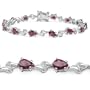 5.90 Carat Genuine Ruby Silver Bracelet