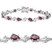 5.90 Carat Genuine Ruby Silver Bracelet
