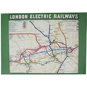 Cavallini London Electric Railways Paper Poster Wrap Decoupage Gift Wrap