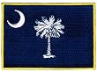 South Carolina State Flag Embroidered Patch Iron-On SC Emblem