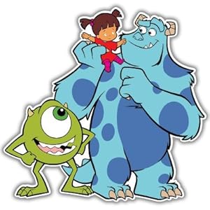 Amazon.com: Monsters Inc car bumper sticker decal 4" x 5": Automotive