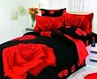 Night Rose (Gullu Black) Twin Size Bedding Ensemble by Le Vele