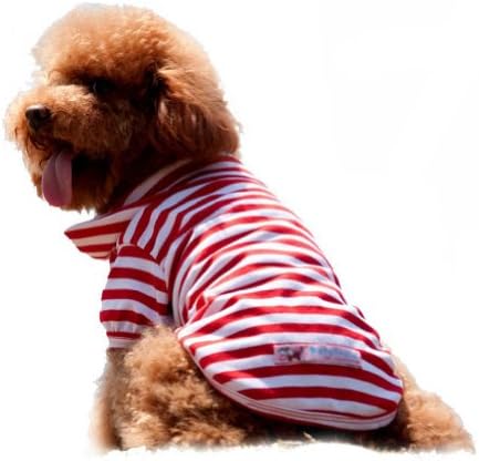 Dogs / Cats Polo Tripe T Shirt Black / Red Costume Jumpsuit Pt#332 (Red, S)