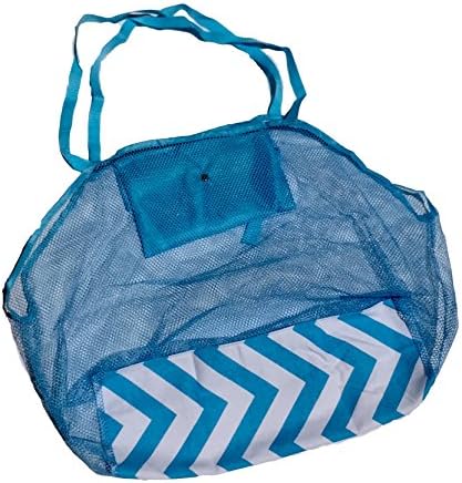 Beach Bag for Kids Sand Toys, Towels, Snacks Extra Large Size Folds up Into Small Wristlet Pouch