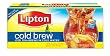 Lipton, Black Tea, Cold Brew, Pitcher Size, Tea Bags, 22-Count Boxes (Pack of 12) Lipton, Black Tea, Cold Brew, Pitcher Size, Tea Bags, 22-Count Boxes (Pack of 12)