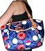 COACH POLKA DOT PRINT LEAH SATEEN HANDBAG TOTE 14667 NAVY