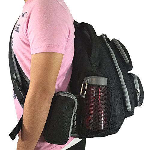 Heavy Duty Sling Backpack Cross Shoulder Laptop Bookbag Deluxe Student