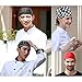 VORCOOL Chef Hat Chef Tie Back Cap Fashion Cap Turban Black with White