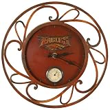 Team Sports America NFL0101-822 Round Thermometer Outdoor Clock