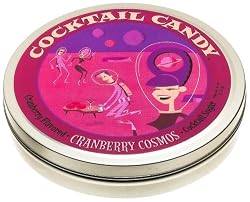 Cocktail Candy Cranberry Cosmos Cocktail Sugar, 4-Ounce Tins (Pack of 3)