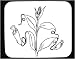 Mouse Pad with black and white, plant, leaves, Asia, blossom, flower, geography, India